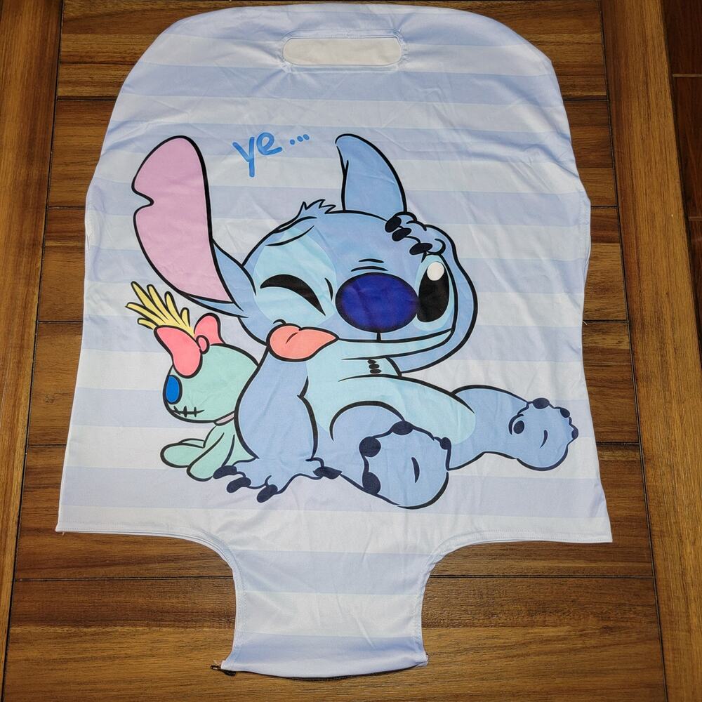 Stitch Blue Stripe Suitcase Cover 24 X 24
